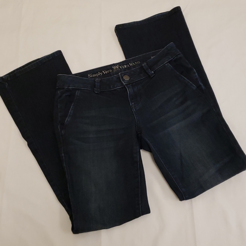Simply Vera Vera Wang Blue Jeans Boot Cut Dark Wash Blue Women's 2